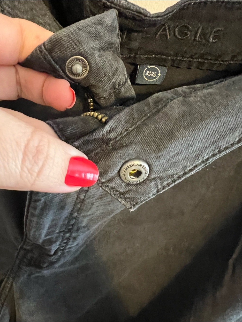 American Eagle Super High Rise Baggy Wide Leg Cargo Pants - Women’s 20 - Picture 7 of 9